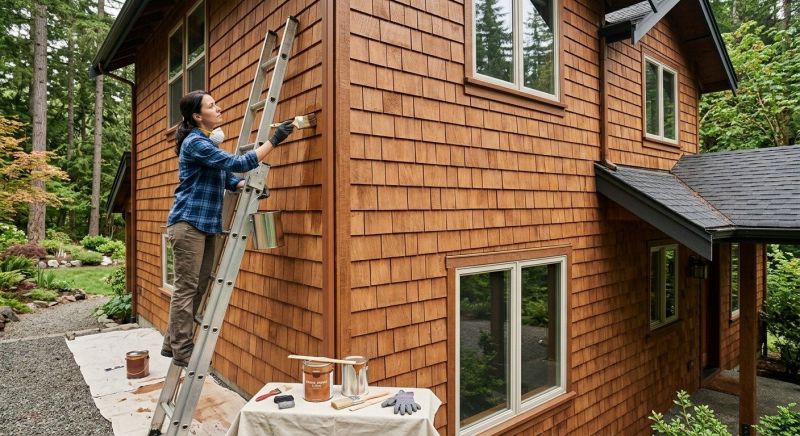 Cedar Siding Repair in New Canaan, CT