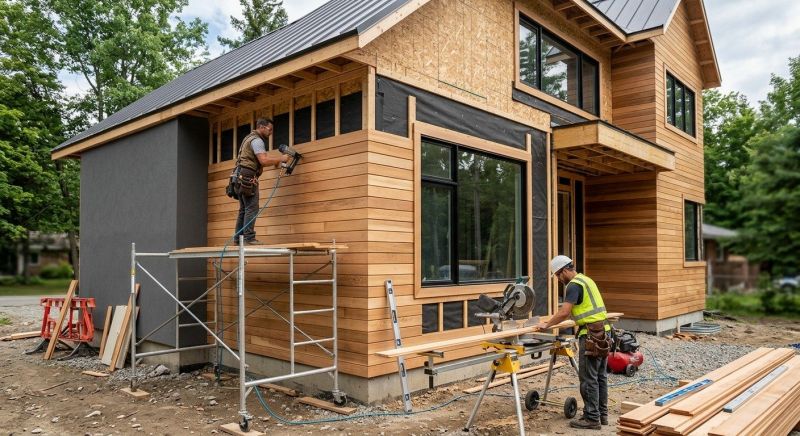 Faux Wood Siding Installation in Milford, CT