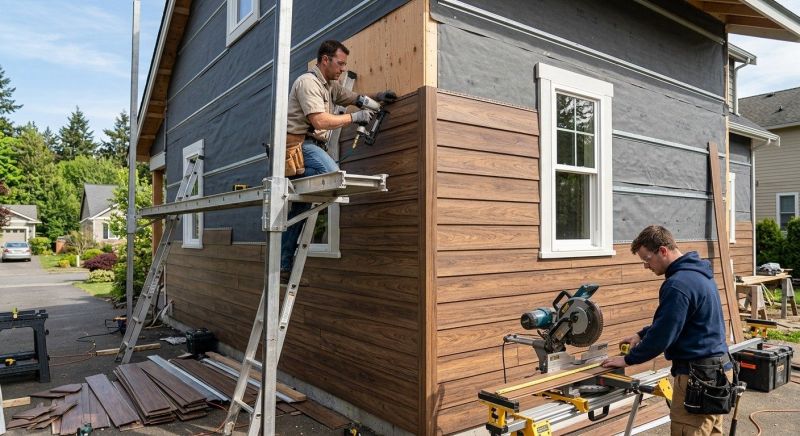 Faux Wood Siding Installation in New Fairfield, CT