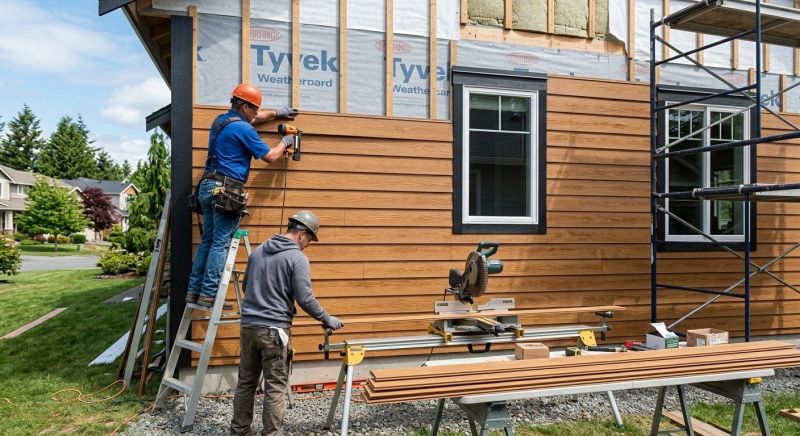 Faux Wood Siding Installation in Redding, CT