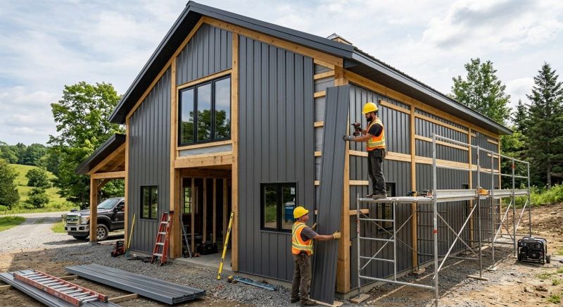 Pole Barn Siding Installation in New Canaan, CT