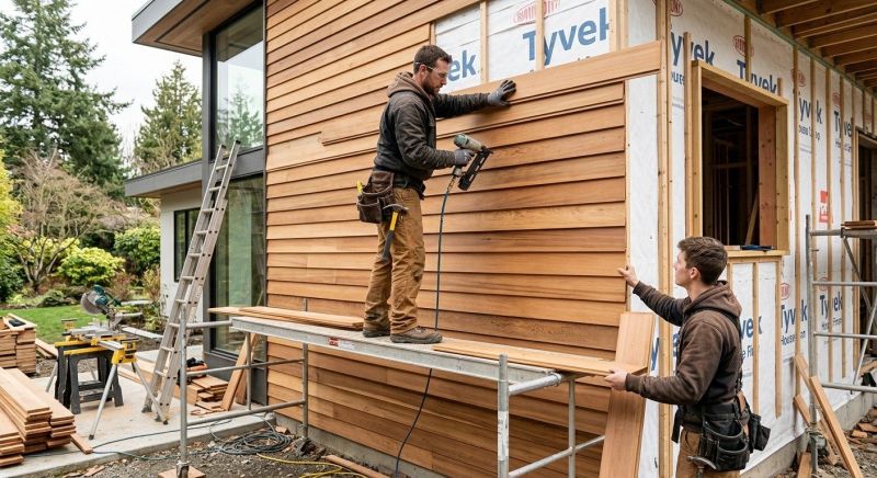 Wood Cladding Installation in New Canaan, CT