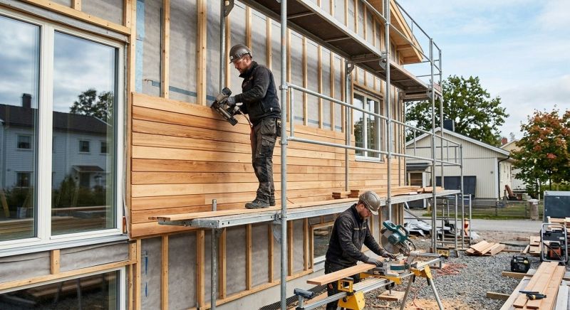 Wood Cladding Installation in New Canaan, CT